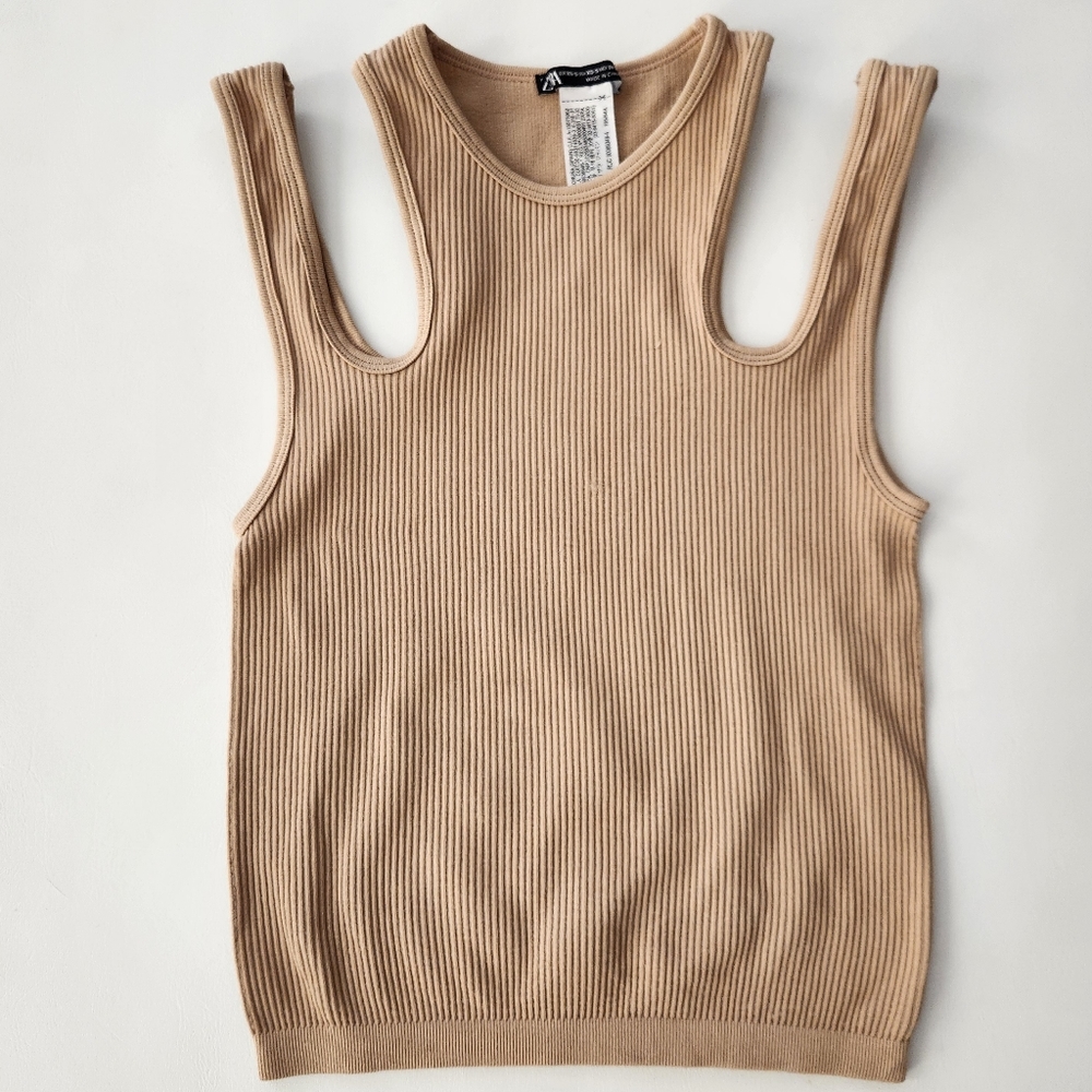 Zara Limitless Contour Collection ribbed tank top